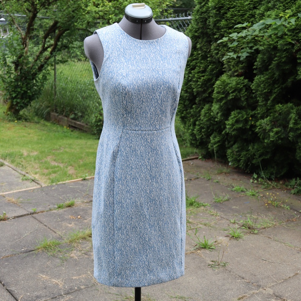 Never Worn Calvin Klein Blue And White Dress